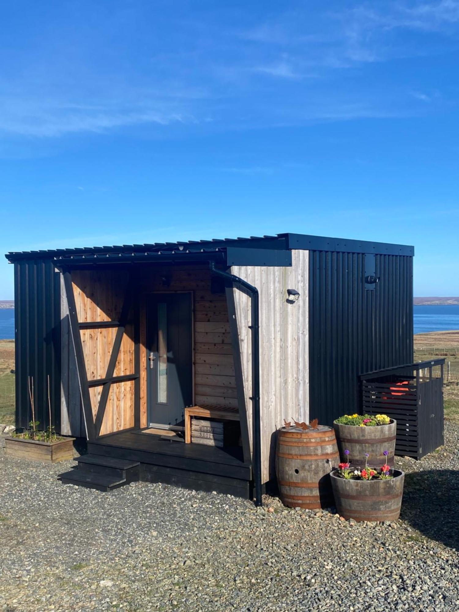 Unique Luxurious Cabin On Sea View Working Croft Garrabost Dış mekan fotoğraf